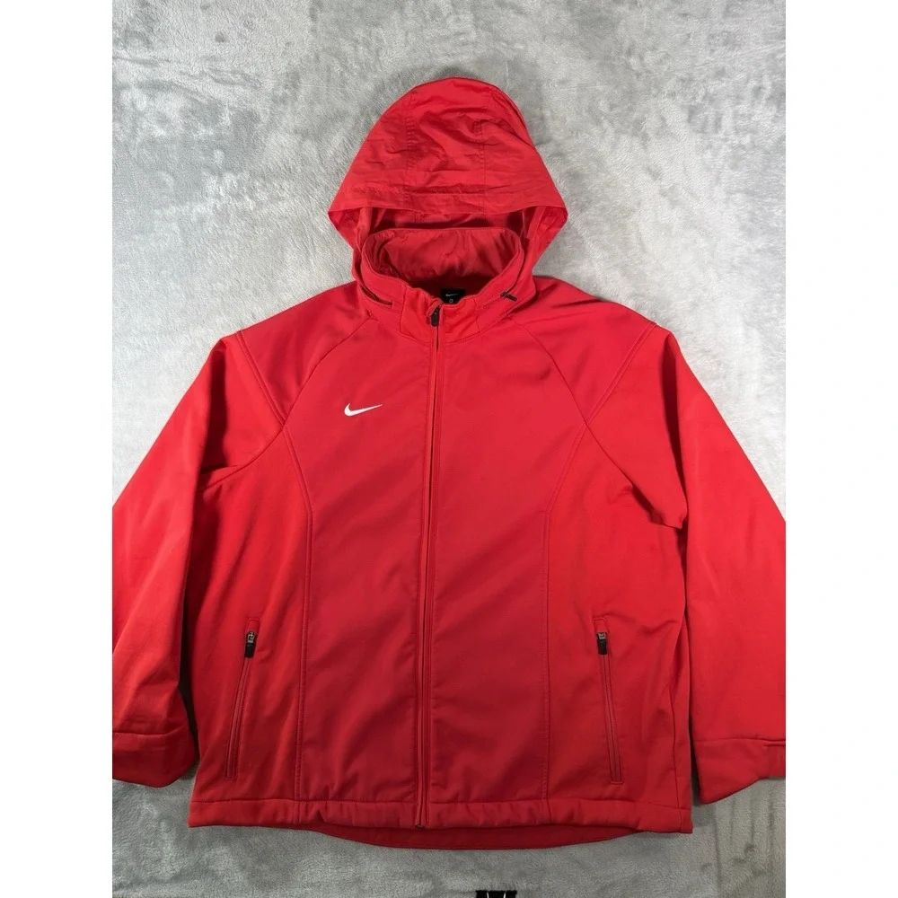 Nike Jacket Men's XL Red Sphere Woven MidWeight Hooded